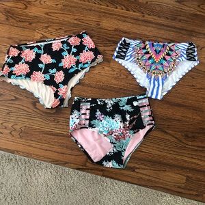 High Wasted Swim Bottoms 3